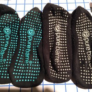 5 pairs Pure Barre sticky socks (size small, used)